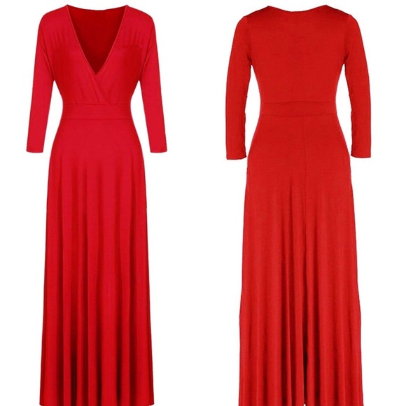 Red:Wherever you go I go ! Plus Size Maxi Dress ❤️ - Picture 3 of 6